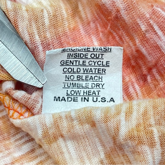 DAVID CLINE Women's Tang Long Sleeve Shirt Mulit Color Watercolors Size Large - Picture 7 of 9